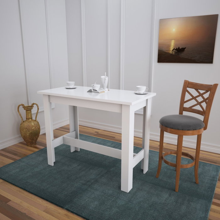 Hanah Home Mesa de Comedor Barra - Shiny White